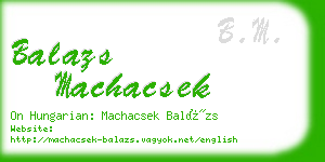 balazs machacsek business card